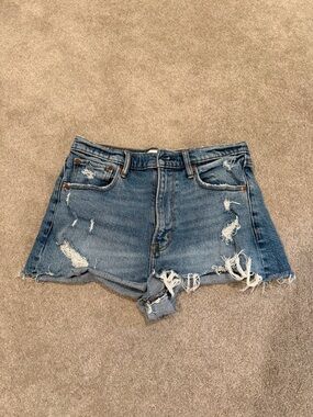 Abercrombie & Fitch Distressed Blue Denim Cutoff Shorts